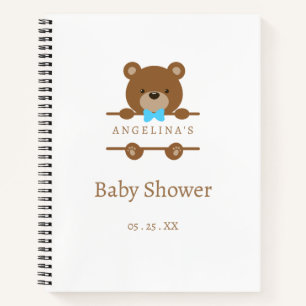 Little Bear Baby Shower Gift List Notebook