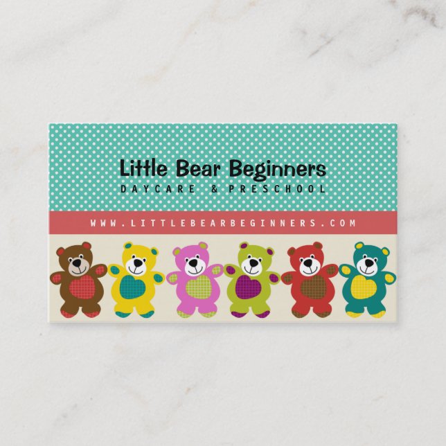 Little Bear Beginners Daycare Business Card (Front)