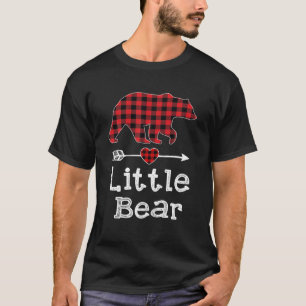 Little Bear Christmas Pajama Red Plaid Buffalo Fam T-Shirt