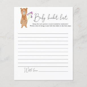 Little Bear Cub - Baby bucket list