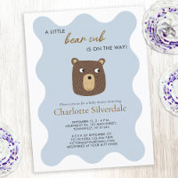 Little Bear Cub Baby Shower Invitation