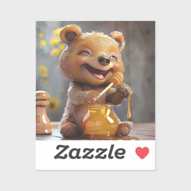 Little bear eating honey (Sheet)