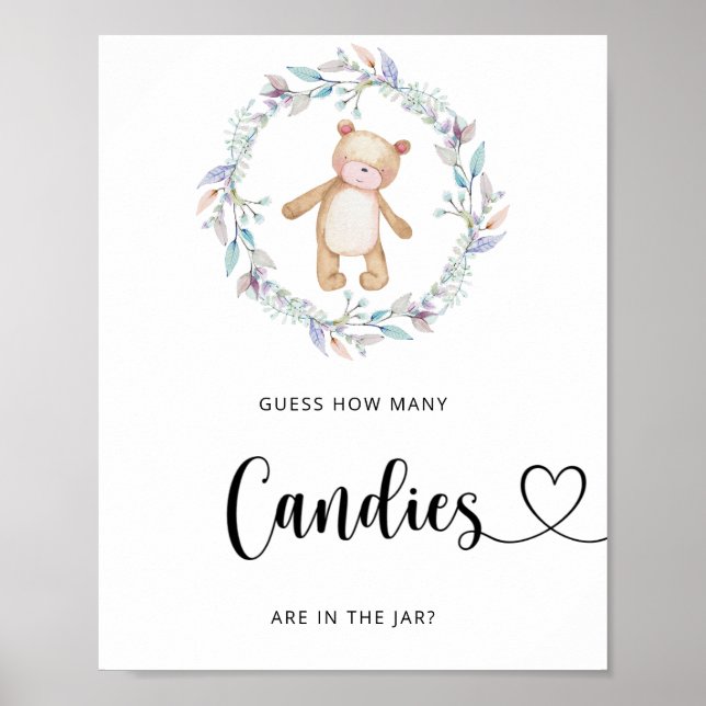 Little bear guess how many candies poster (Front)