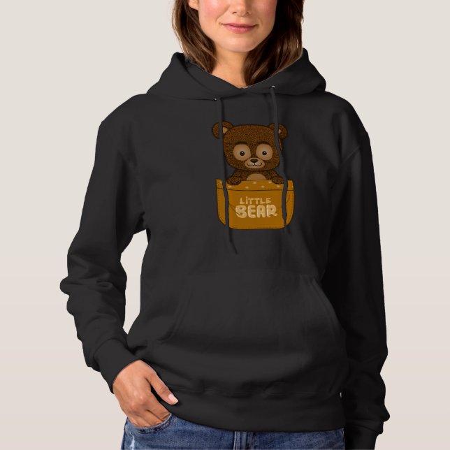 little bear inside the pocket hoodie (Front)