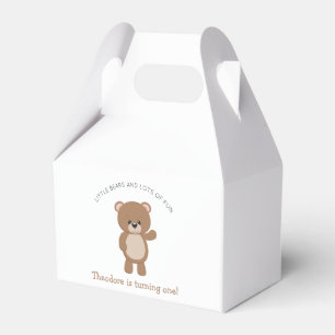 Little Bear Is Turning One Woodland 1st Birthday Favour Box