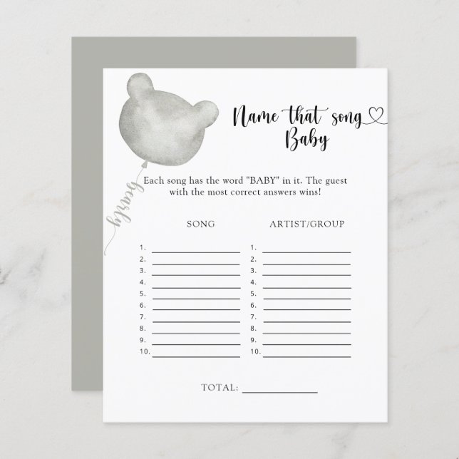 Little Bear Name that Baby Song (Front/Back)