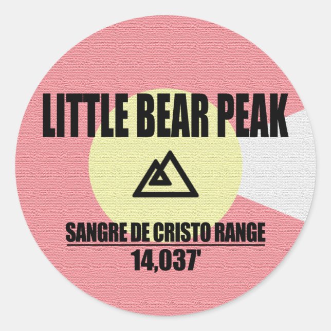 Little Bear Peak Classic Round Sticker (Front)