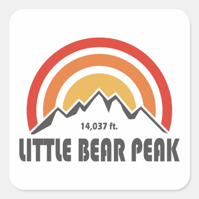 Little Bear Peak Square Sticker (Front)
