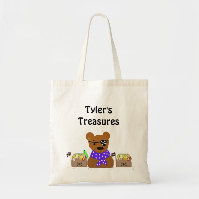 Little Bear Pirate Treasures Tote Bag (Front)