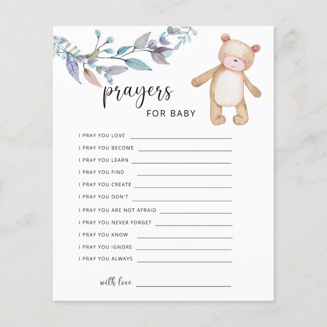 Little bear - prayers for baby (Front)