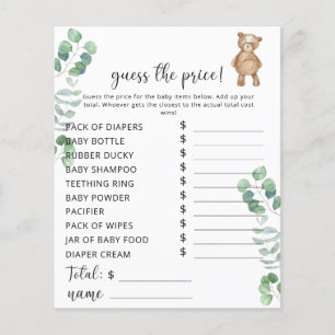 Little bear Price Guess game