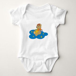 Little Bear with a star on a cloud Baby Bodysuit