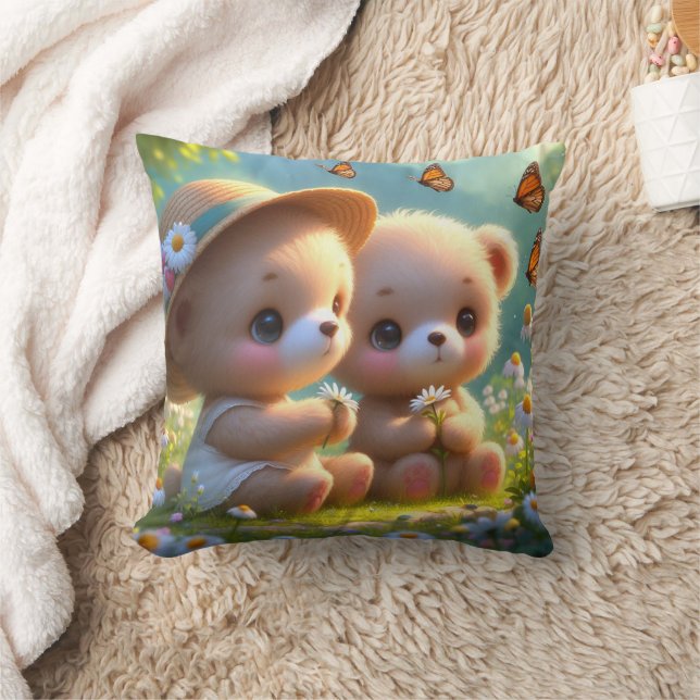 Little Bears Daisies 1 Cushion (Blanket)