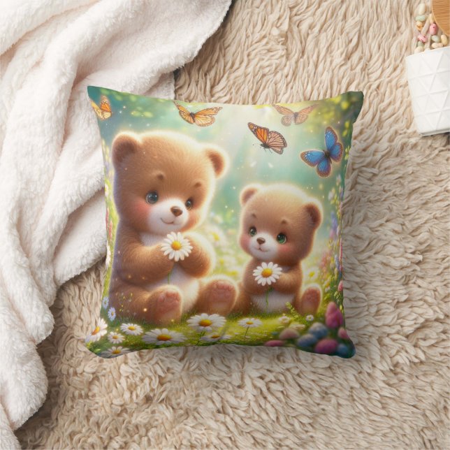 Little Bears Daisies 2 Cushion (Blanket)