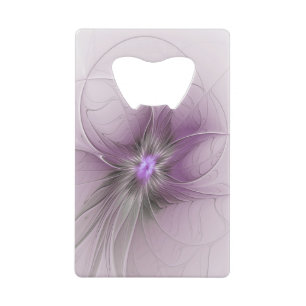 Little Beauty Modern Mauve Grey Fractal Art Flower