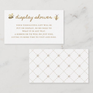 Little Bee Baby Shower Display Shower Enclosure Card