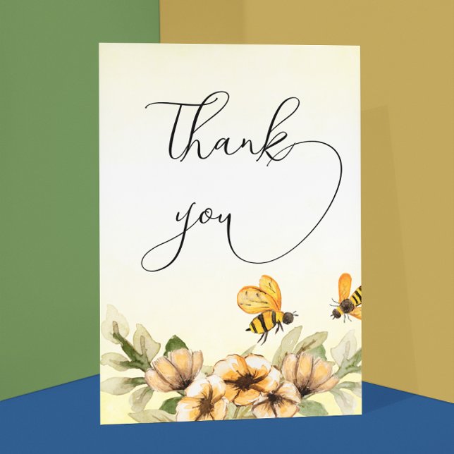 Little Bee Baby Shower  Thank You Card (Creator Uploaded)
