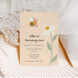 Little Bee Birthday Invitation<br><div class="desc">A cute bee to invite friends to your little ones birthday celebration. Colours are soft yellows,  pinks,  green and white. Easily personalise this design with your party details! Check out our matching collection for coordinating items.</div>