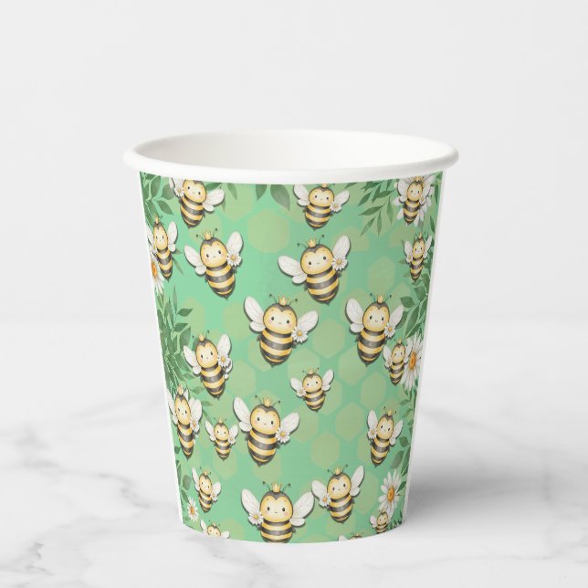 Little bee buzz paper cups (Front)