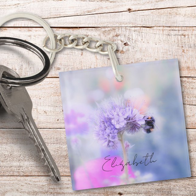 Little Bee Custom Name Key Ring (Creator Uploaded)