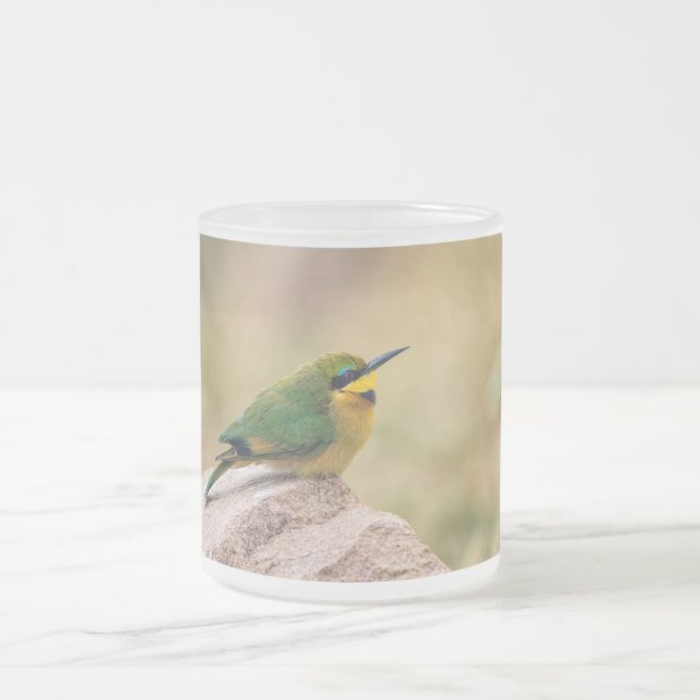 Little Bee-Eater Frosted Glass Coffee Mug (Center)