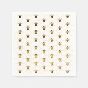 Little Bee Gender Neutral Honeycomb Baby Shower Napkin