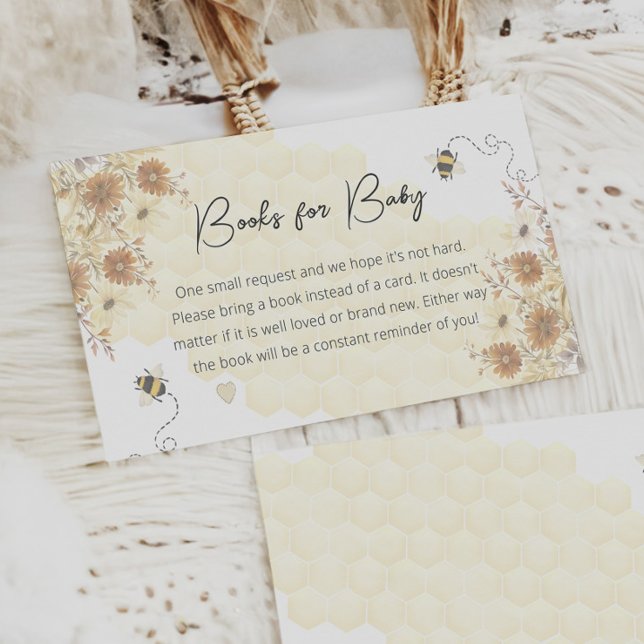 Little Bee Honey Boho Wildflower Book Request Enclosure Card (Creator Uploaded)