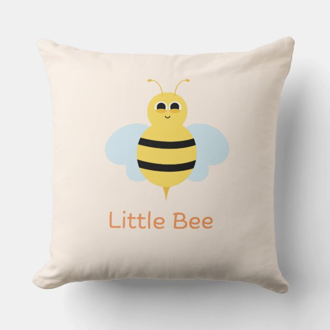 Little Bee Throw Pillow (Front)