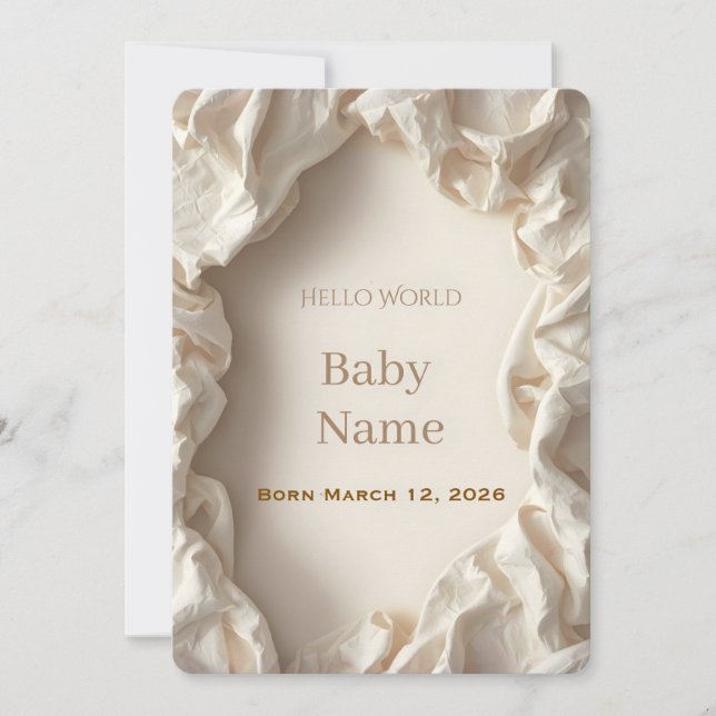 Little Beginnings – Baby Announcement Cards (Front)