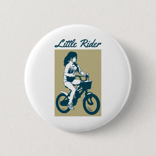 Little Bike Rider - Lovely Design 6 Cm Round Badge