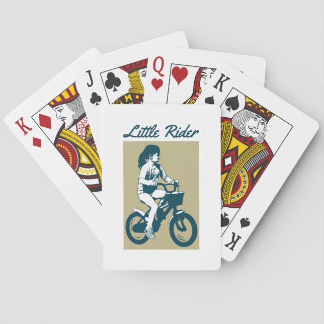 Little Bike Rider - Lovely Design Playing Cards (Back)