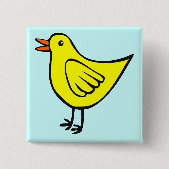 Little Bird 01 15 Cm Square Badge (Front)