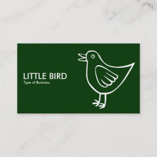 Little Bird 05 - Dark Green Business Card