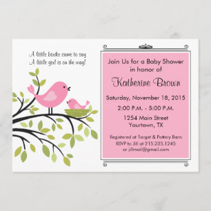 Little Bird Baby Shower Party Invitation