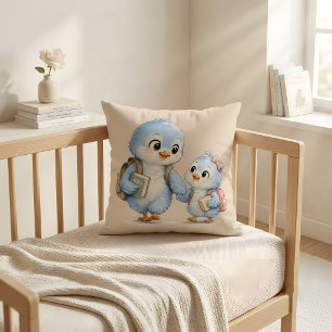 Little Bird Brother Sister Throw Cushion