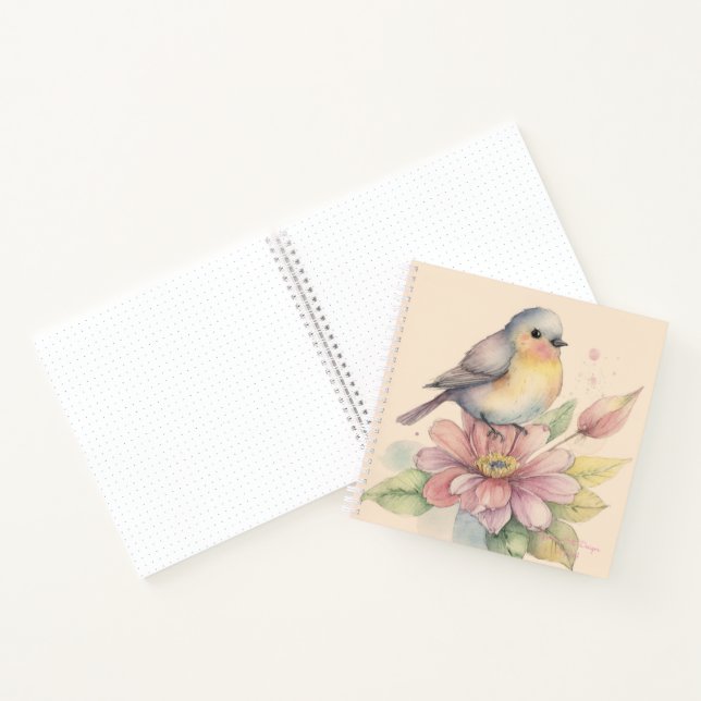 Little bird bullet journal notebook (Inside)