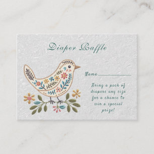 Little Bird Colourful Floral Baby Shower Enclosure Card
