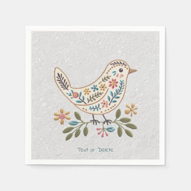 Little Bird Colourful Floral Napkins (Front)