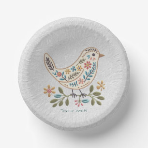 Little Bird Colourful Floral Paper Bowl Paper Plate