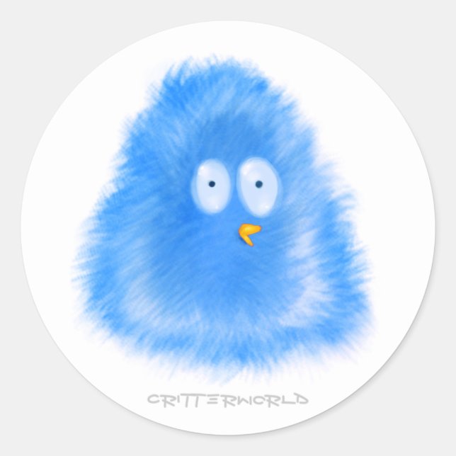 Little Bird Critter Classic Round Sticker (Front)