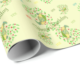 Little Bird Designer Happy Birthday Gift Paper