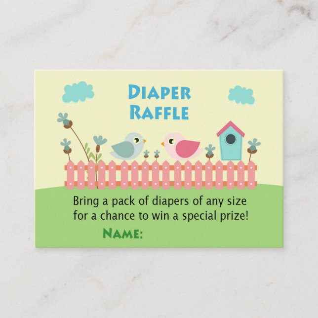 Little Bird Diaper Raffle Tickets (Front)