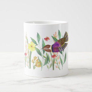 LITTLE BIRD IN THE GARDEN LARGE COFFEE MUG