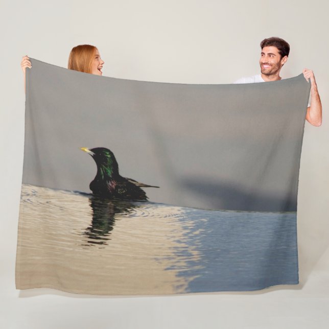 Little Bird on Water Fleece Blanket (In Situ)