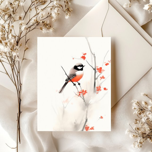 LITTLE BIRD WATERCOLOR PAINTING POSTCARD (Creator Uploaded)