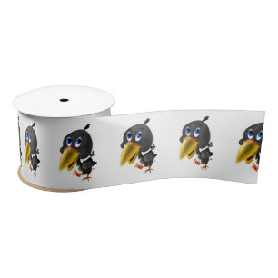 Little Bird with Heart Gift Funny Ribbon Satin Ribbon