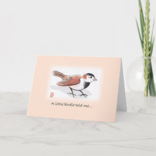 Little Birdie Congratulations on Pregnancy Card