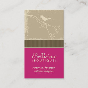 Little Birdie Custom Business Cards (fuchsia)