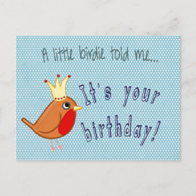 Little Birdie Told Me Postcard (Front)