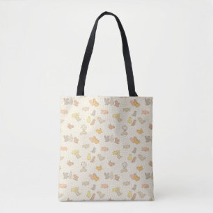 Little Birdies and feathers on beige - pattern. To Tote Bag